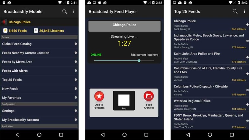 Broadcastify - die besten Polizei-Scanner-Apps