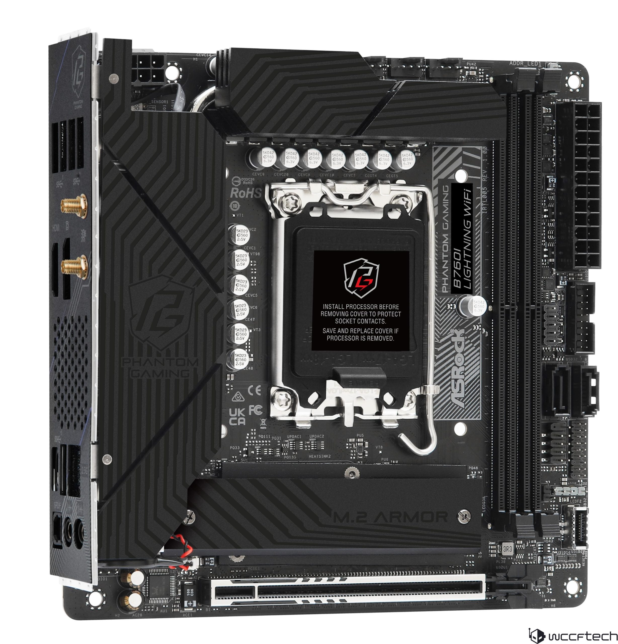 Das neue Phantom Gaming B760I Lightning WIFI Mini-ITX-Motherboard von ASRock unterstützt erstaunlich schnellen Speicher bis zu DDR5-8400 2