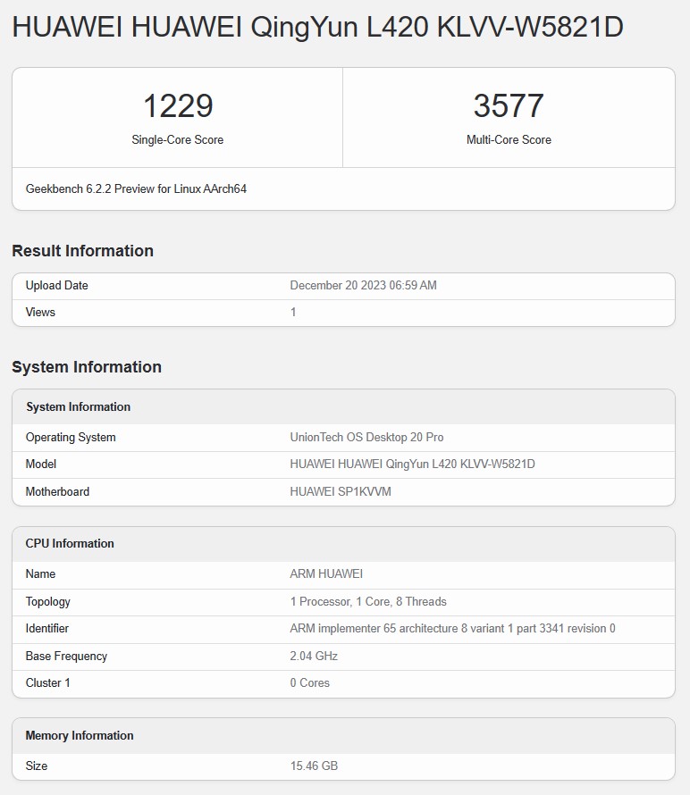 Huawei Kirin 9006C ist ein langsamer Chipsatz für Notebook-Computer