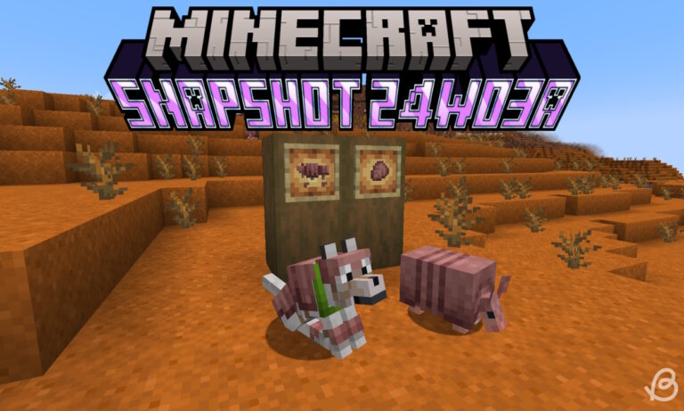 Minecraft Snapshot 24W03A Aktualisiert das Design des Armadillo