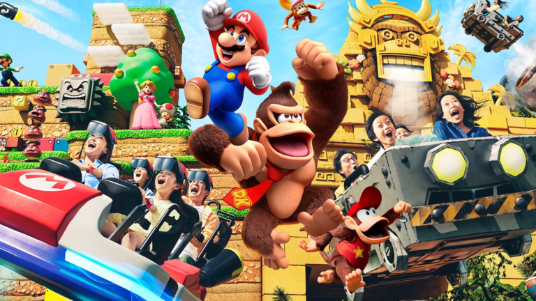 Die Donkey-Kong-Mine-Cart-Fahrt von Super Nintendo World wird überspringen "Gebrochen" Spuren