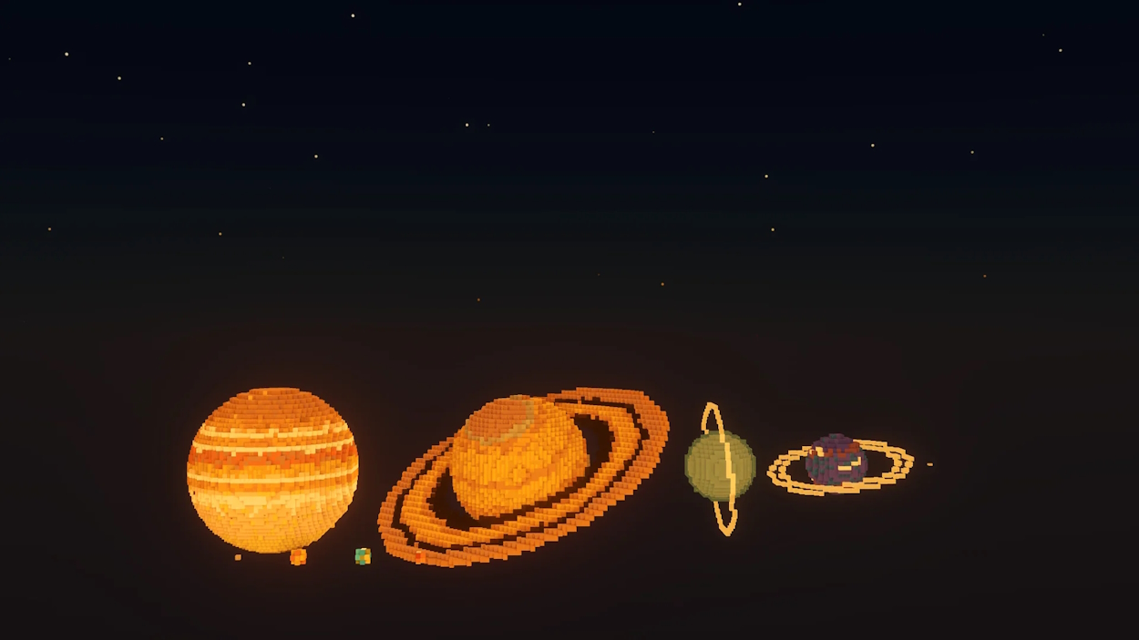 In Minecraft nachgebildete Planeten des Sonnensystems