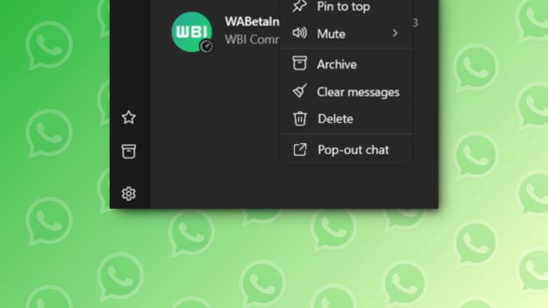 Mit WhatsApp für Windows können Sie Chats für gezielte Interaktionen ausblenden
