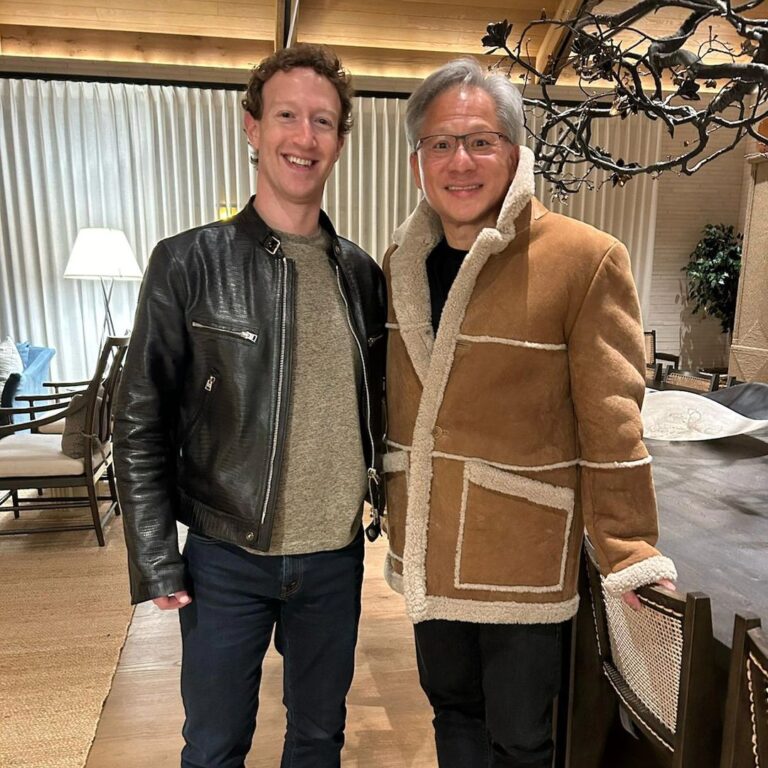 Mark Zuckerberg trifft sich mit NVIDIAs CEO Jensen Huang und führt einen legendären Trikottausch durch