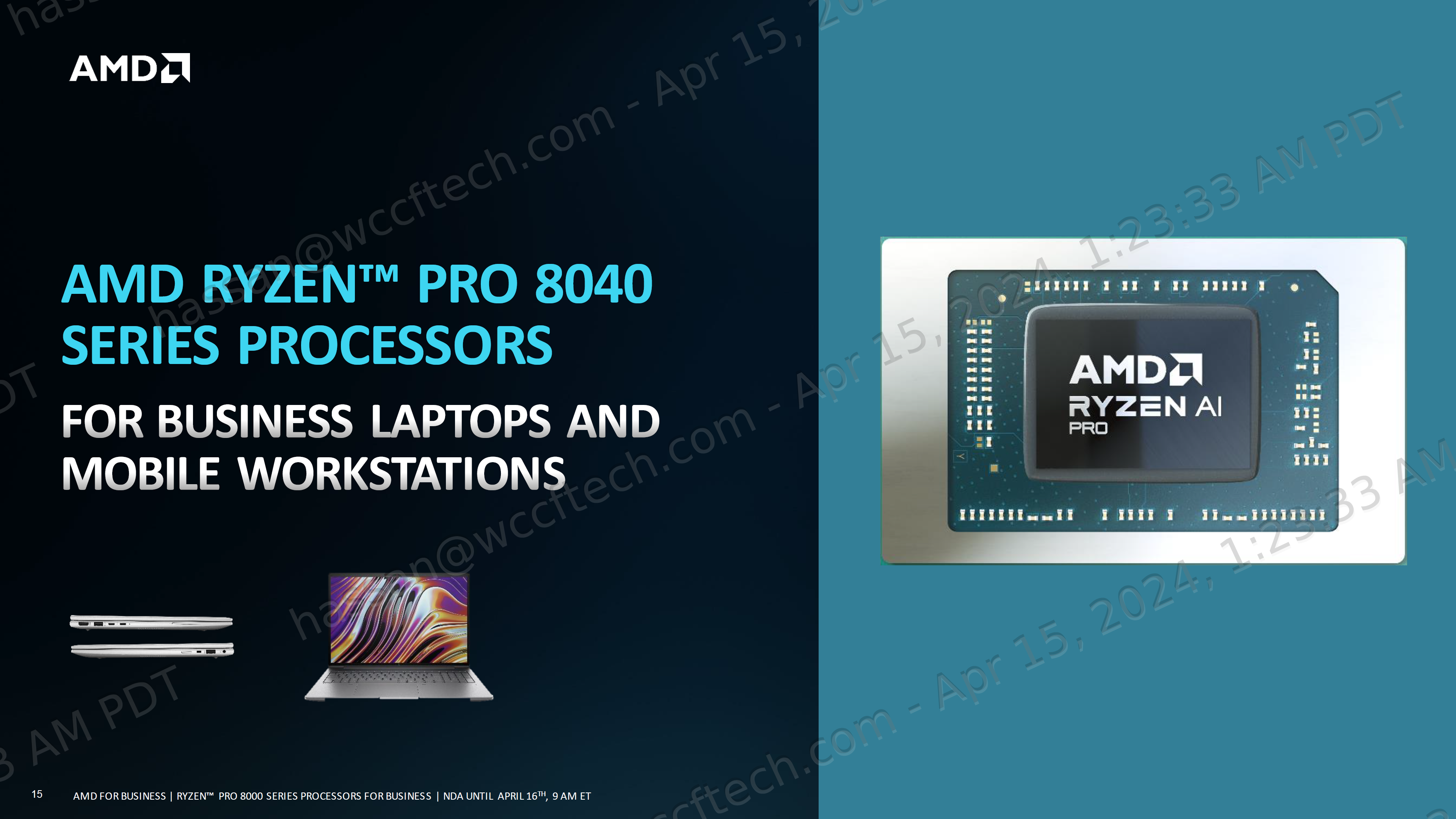 AMD kritisiert Intels Core Ultra vPRO-CPUs mit Ryzen PRO 8040-APUs: Alles schneller bei gleicher TDP 2